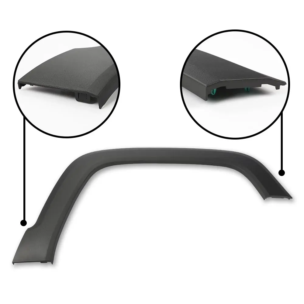 حاجز متوهج مناسب لسيارة Jeep Renegade 2015-2021، واقي غطاء العجلة السوداء لصب الحاجز (يمين أمامي) #3