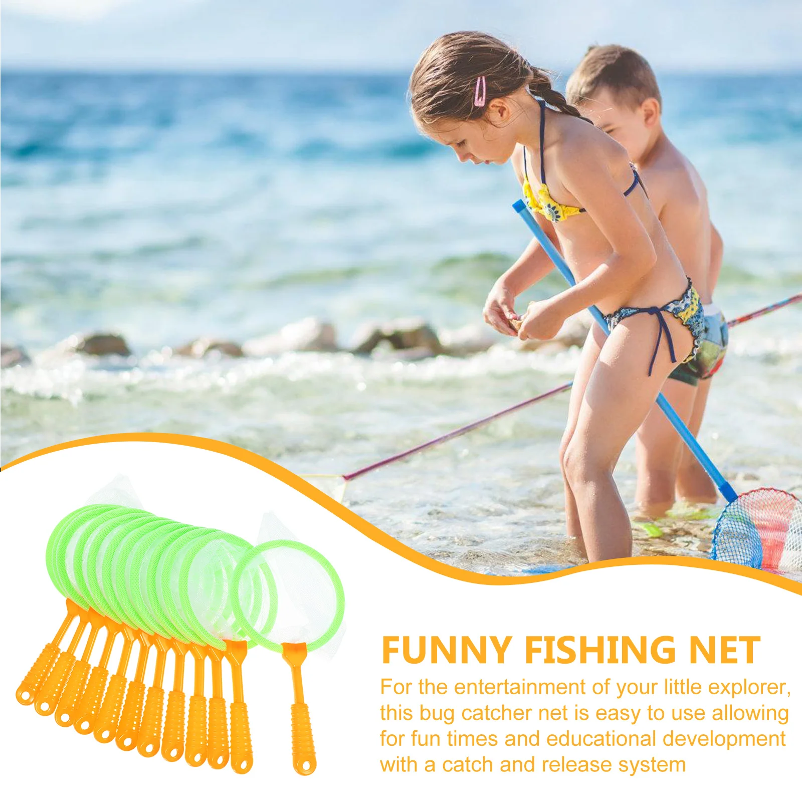

Fishing Net Insect Catching Nets Kids Butterfly Nets 22cm Diameter Polyester Educational Toy Gift Ideas Bug Catcher Fish Catcher