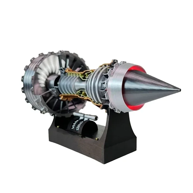 25CM TR-900 Turbofan Engine Model Kit Adjustable Speed Tail Flame Light Turbo Jet Aircraft Engine 3D Printing Toys