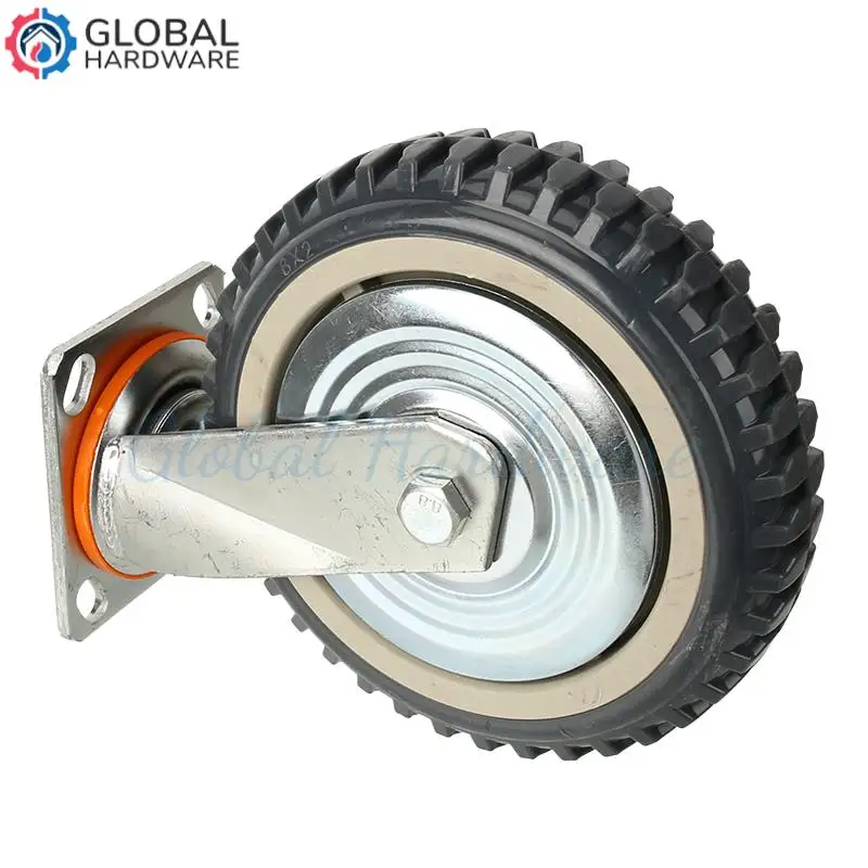 

Industrial Heavy-Duty 8 Inch Directional Brake Caster – Wear-Resistant & Micro-Silent Design for Trolleys in Warehouses