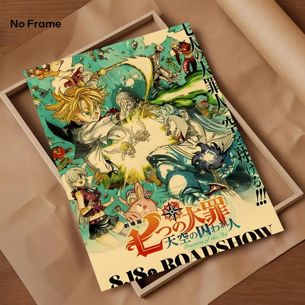 Anime S-Seven Deadly Sins Poster For Home Decoration Interior Bar Sticky Wall Art Printing Waterproof Room Decor