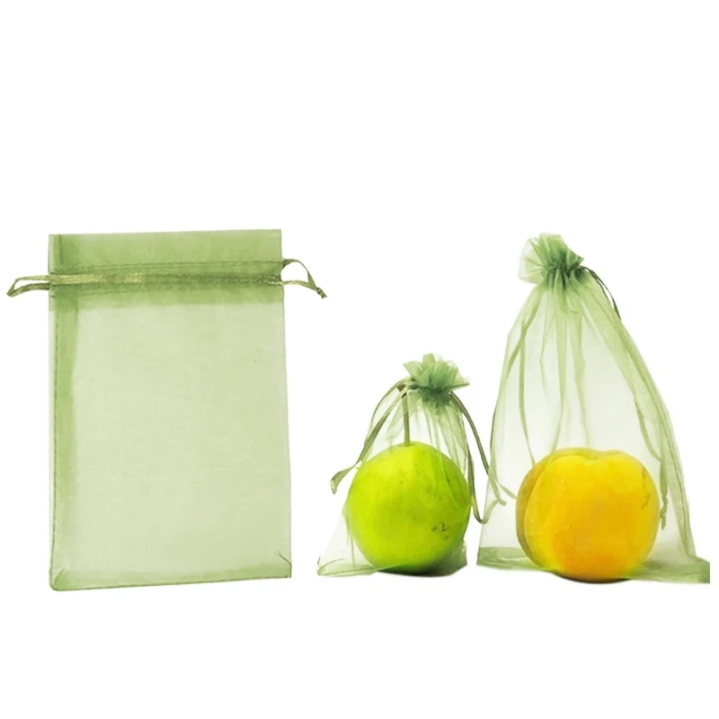 

H7EA 100PCS/Set Reusable Mesh Produce Bag Washable Bags for Grocery Shopping Storage Fruit Vegetable Toy Sundries Bag