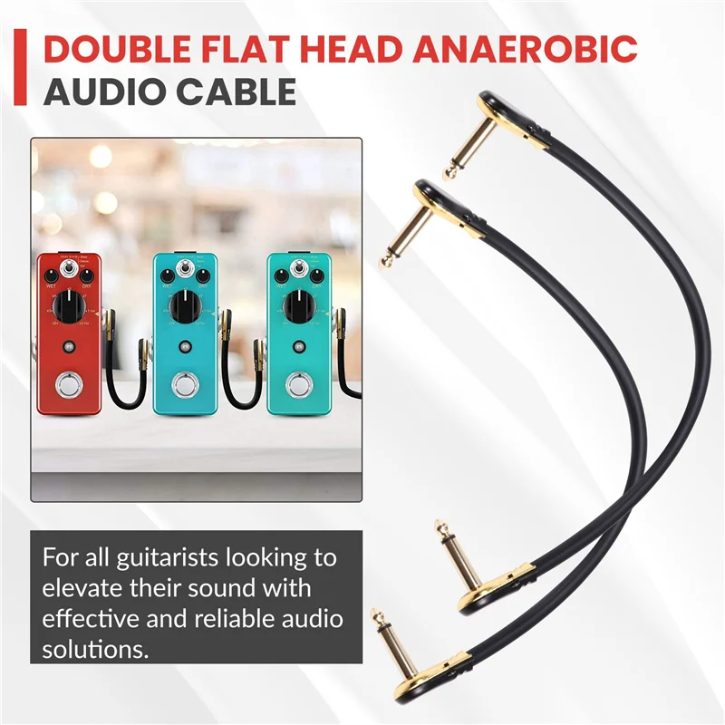 

A99I-Guitar Line Effect Device Connects Wire Double Flat Head Anaerobic Audio Line Pedal Instrument Jack Plug