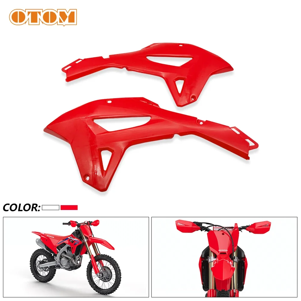 For HONDA CRF250RX 2024 Motocross Fuel Tank Guard Plate Red White Plastic Mudguard CRF300RX 450RX Motorcycle Accessories