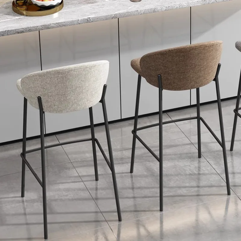 Impermeável Anti-Scratch Rodada Bar Chair, Barstool Europeia, Contador e Bar Stool, cinza Lounge Móveis