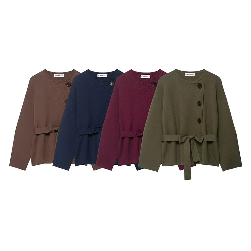 

Женский осенний свитер, новинка 2023 года, вязаный кардиган, модный свободный теплый женский свитер, шикарный молодежный осенний уличный элегантный кардиган