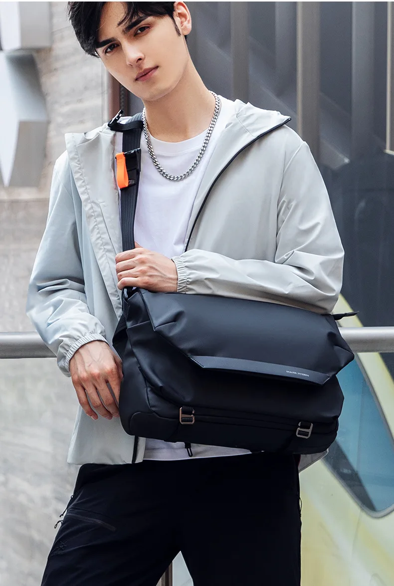 

Messenger bag large capacity 12.9 inch iPad storage waterproof wear-resistant casual men's shoulder diagonal span bag