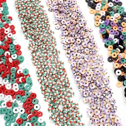 iYOE 1200pcs 6mm Flat Round Chip Disk Christmas Halloween Polymer Clay Beads For Jewelry Making Bracelet Necklace DIY Ornament