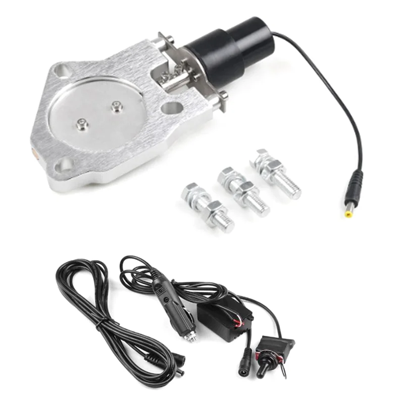 

NEW-2.5In/63Mm Electric Exhaust Cutout Valve Control Motor Cut Out Kit With Manual Switch Universal Electric Exhaust Cut Out Dur