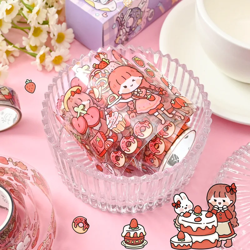 3pcs Tape Set Hand Account Decorative Stickers PET  Tape Sticker Washi Tape Set