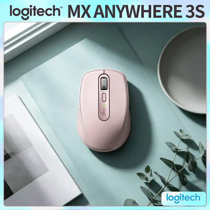 Ergonomic Wireless MX Anywhere 3S - 8K DPI, MagSpeed Wheel, Anti-Slip, Great for Pet Shop & Customer Consult