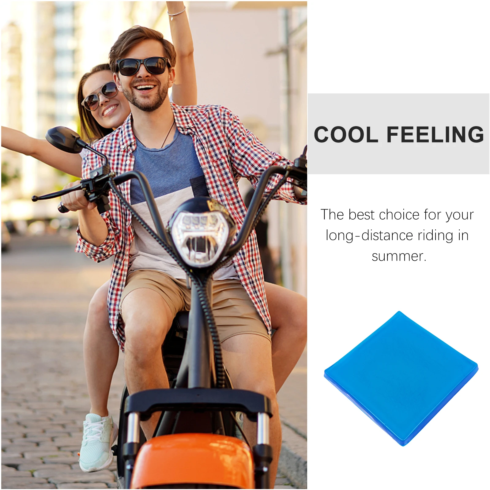 

Cooling Gel Pad Motorcycle Seat Cushion Fiber Lightweight Compact Hot Summer Long Distance Riding Gift Car Interior