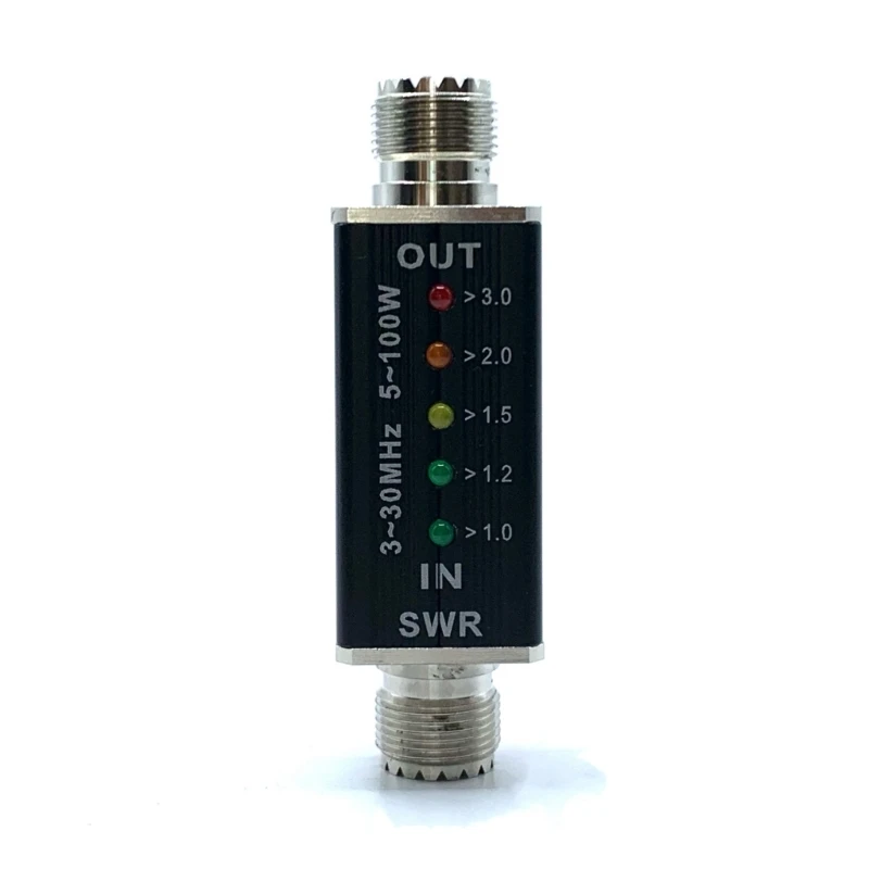 Accurate SWR Meter 3-30MHz Frequency Shortwaved Standing with 5 LED ≤100W