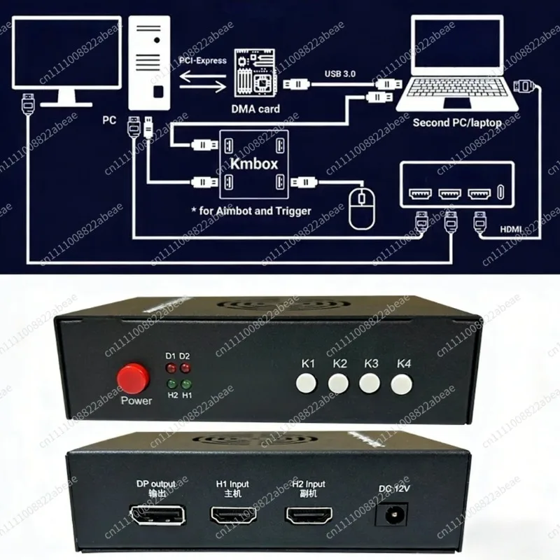 DMA 6th Fuser Video Overlay Box HDMI/Display Video Processor Support for 2K144/1K240 DMA Fusion Unit Box BAAN fuser ﻿adaptive
