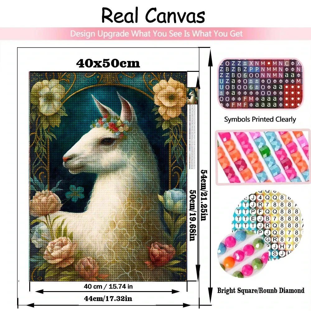 Diamond Painting Mosaic Vintage Animals The Llama Tiger Lion Full Square/Round Embroidery Jewelry Cross Stitch Home Decor