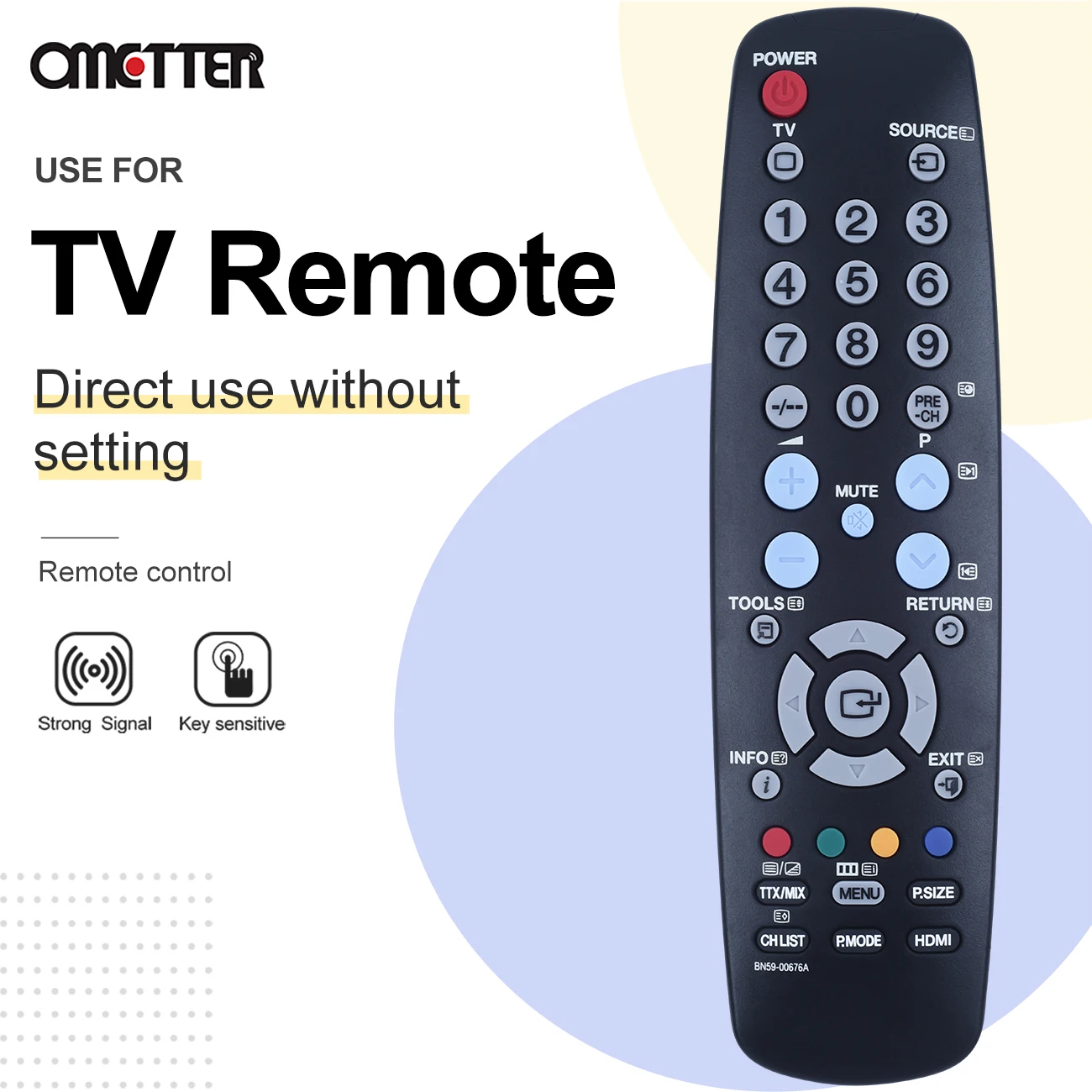 Universal BN59-00676A Suitable for Samsung TV Remote Control PS42A410C1XXC