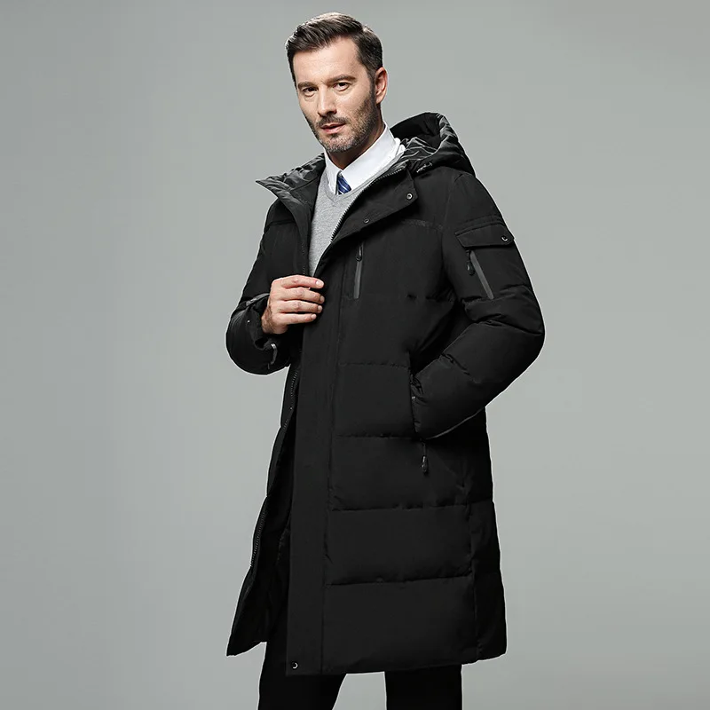

Men's Long Parkas Oversized Thicken Male Coat High Quality Fleece Casual Padded Jackets Men Clothing Outwear Winter Warm Jacket