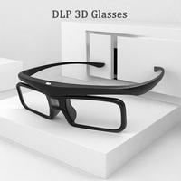 2025 Hot DLP Link Active Shutter 3D Glasses USB Rechargeable Eyeglasses for All Home Cinema DLP Projector Eyewear Not For All TV