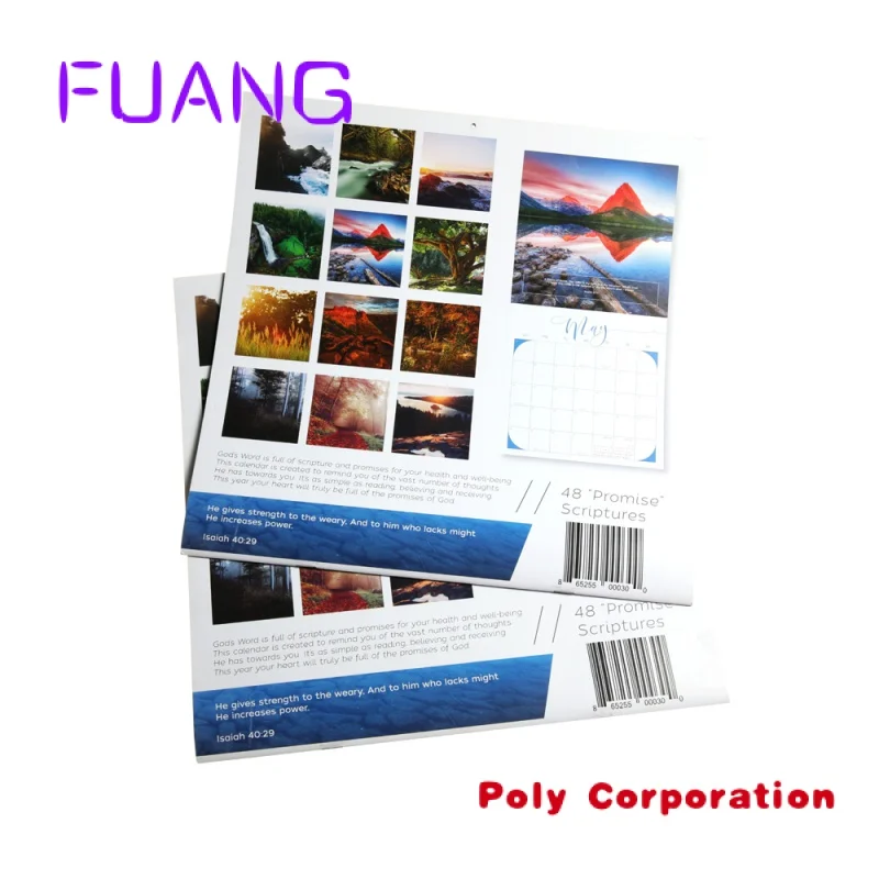 Custom  Best selling 2024 wall calendar custom color print calendar services