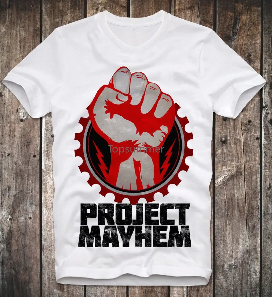 

T Shirt Project Mayhem Fist Tyler Durden Fight Club Inspired Brad Pitt