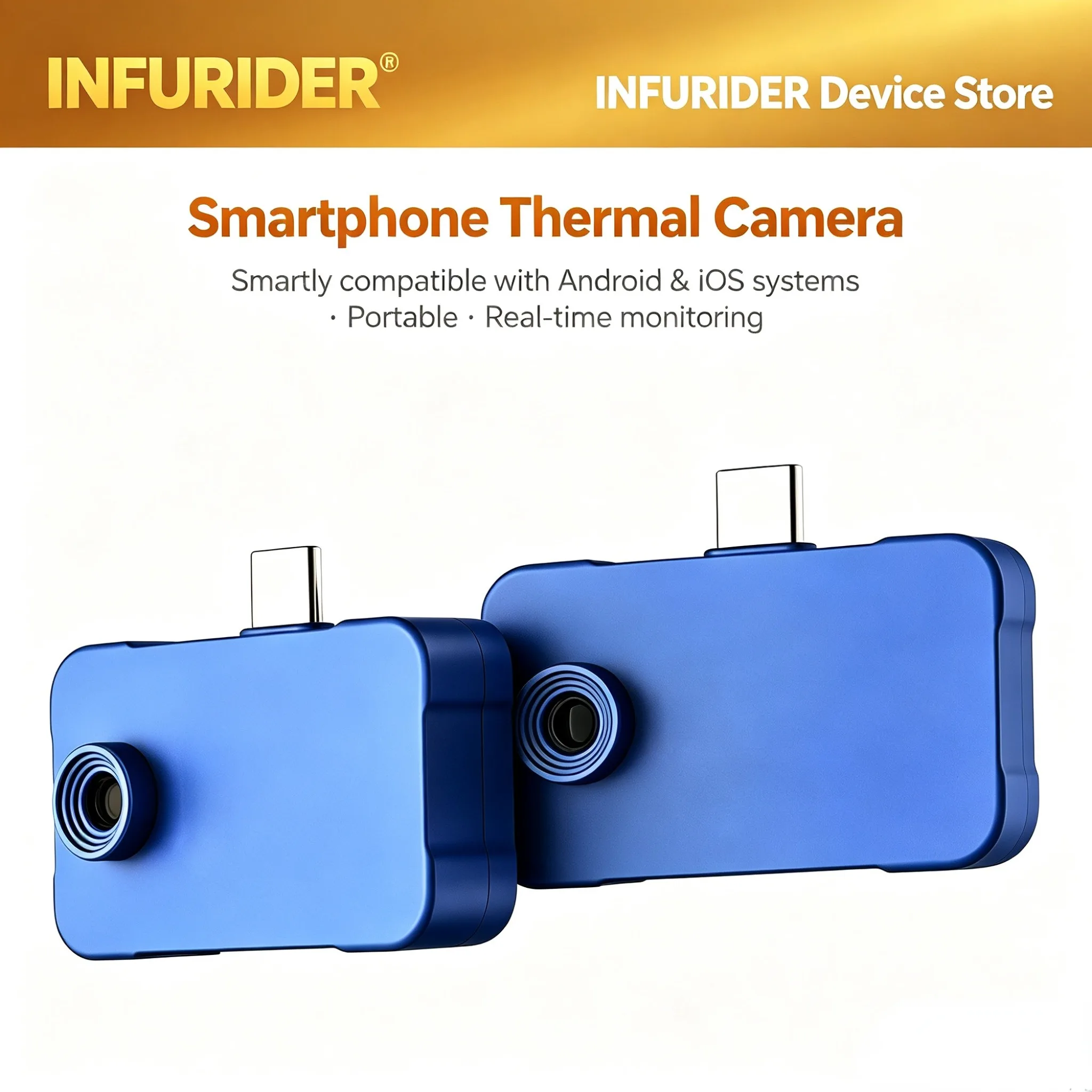 Thermal Camera for Phone USB-C 256×192 25Hz Infrared Imager Android iOS -20-550°C Industrial Electrical HVAC Inspection