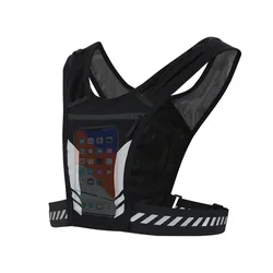 Mochila Reflexiva Unisex Running, Colete Leve Universal, Cartões de Celular, Corrida, Fitness, Esporte, Masculino, Feminino