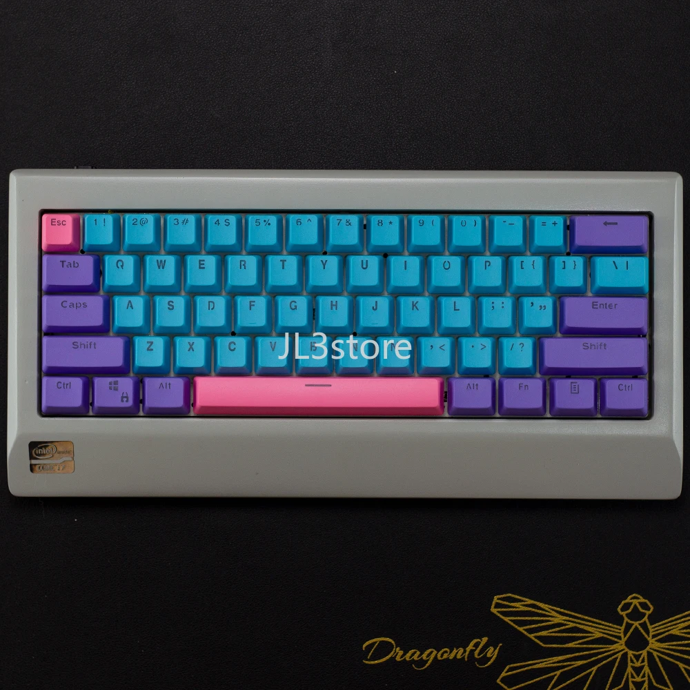 61 Keyboard PBT transparan keycap 60% keycap RK61/poker/Woot 60he sumbu magnetik