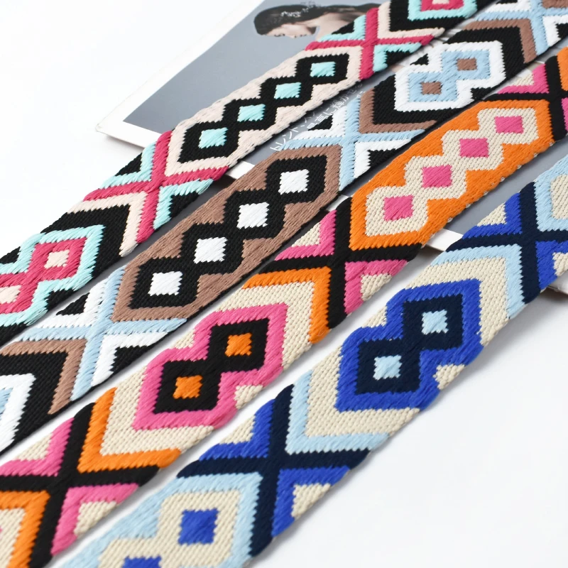

1-5M 38/50mm Sewing Webbing Strap for Backpack Polyester Jacquard Ribbon Band Clothing Decorative Bias Binding Tape Accessories
