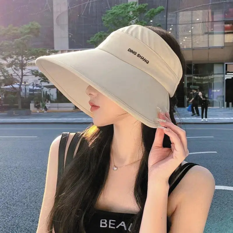Versatile Empty Top Hat Trendy Wide Brim Fisherman Hat Breathable Anti-UV Beach Hat Trendy Adjustable Bucket Outdoor Sports Hat