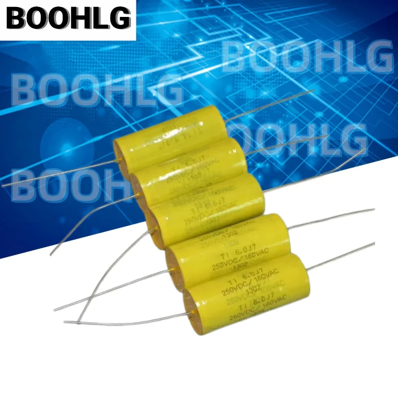 5PCS TI 250V 6uf 250VDC 605J 6.0J 160vac metalized thin film frequency divider capacitor