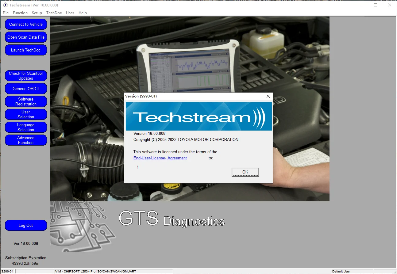 Newest Version 2023 FOR TOYOTA TIS Techstream 18.00.008 Software Link and Active Code Work with MINIVCI MINI VCI