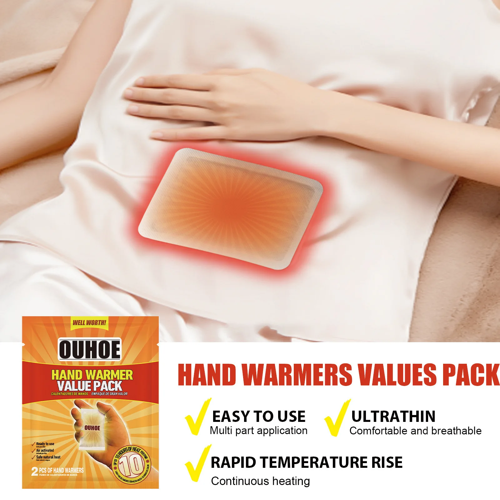 المتاح جهاز تدفئة محمول قيمة حزمة لاصقة ذاتية التدفئة الباردة واقية الشتاء في الهواء الطلق الطبيعية دائم حمى القدم البطن الجسم التصحيح