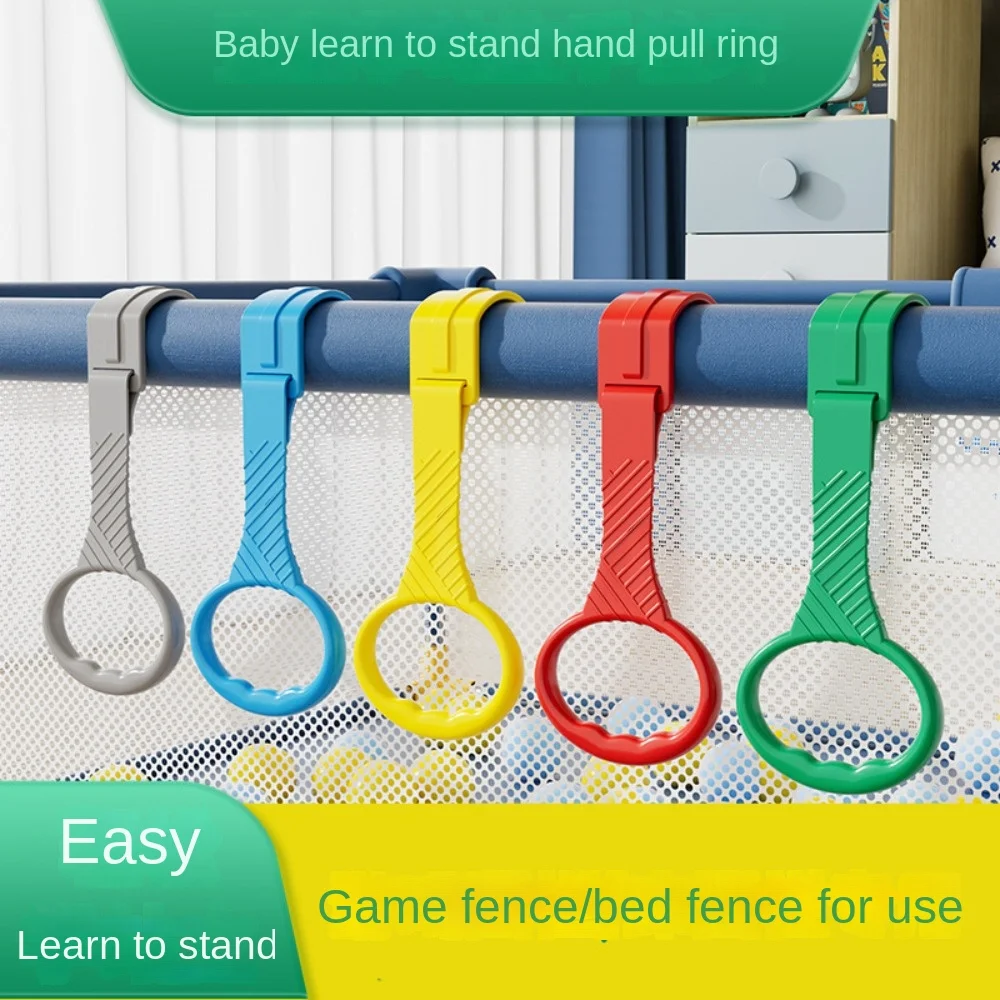 

Nursery Rings Pull Up Rings for Babys Training Tool Learning Standing Baby Crib Pull Up Rings Plastic Colorful