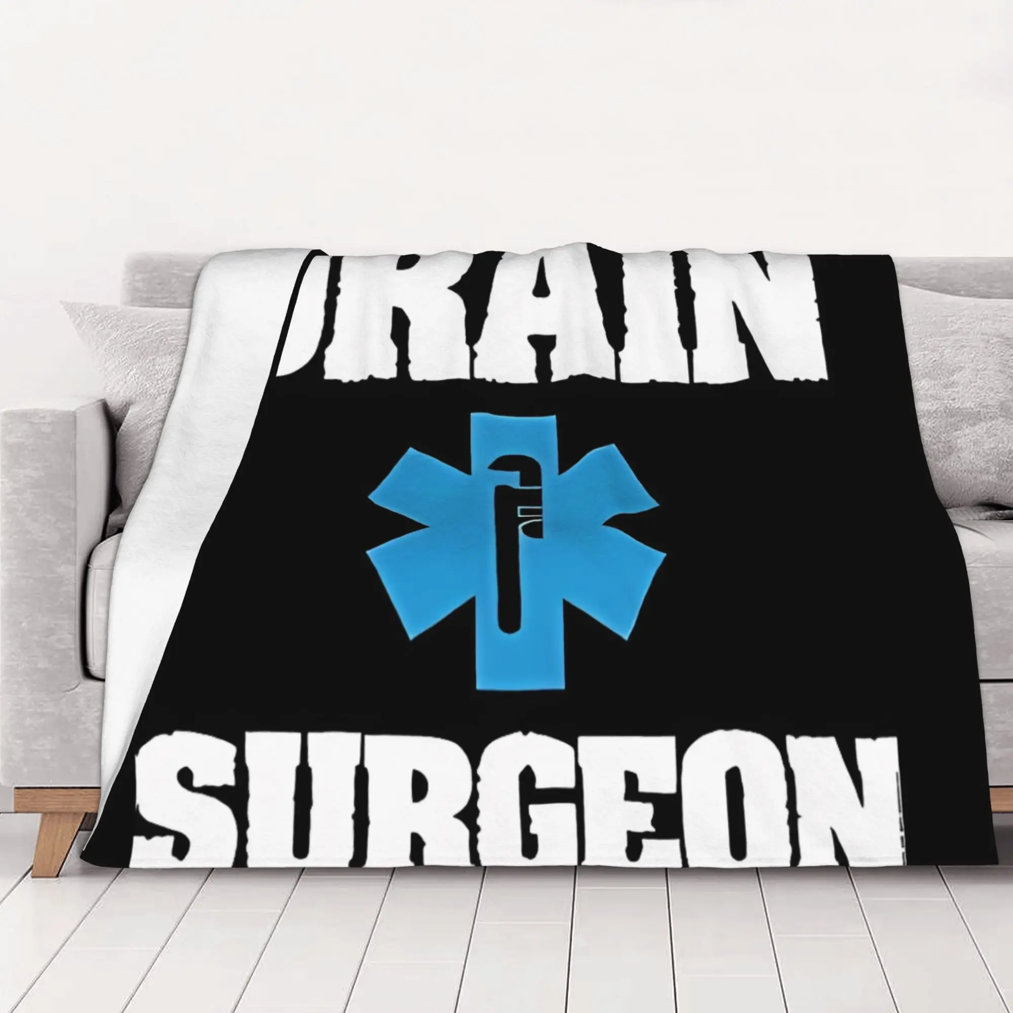 1PC Plumber Repairman Idea Drain sSurgeon home room decorations Winter Blankets for Adults Bedding Home Interior Sofa Knee