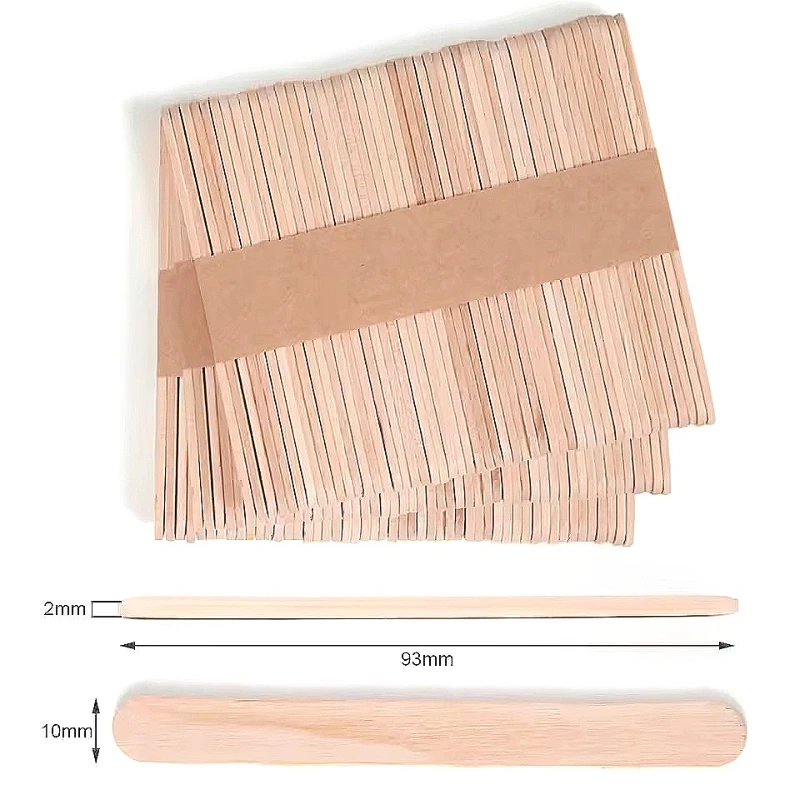 100pcs Ice Cream Popsicle Sticks Wooden Sticks Ice Cream Spoon Hand Crafts Art Ice Cake Tools DIY Wooden Sticks