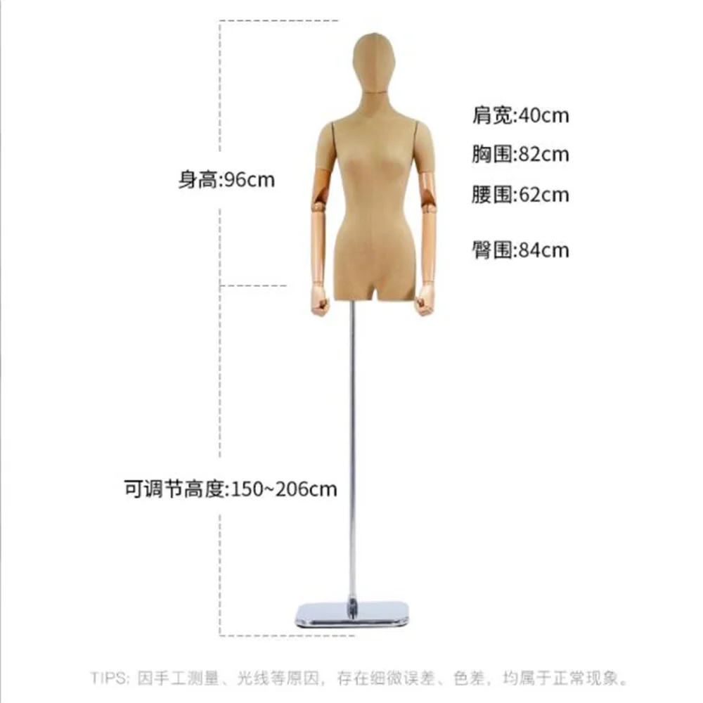 Color Sewing Hand Mannequin for Women, Female Dress Form, Clavicular Wood Jewelry, Flexible, Adjustable Rack, 12 Colors, C044