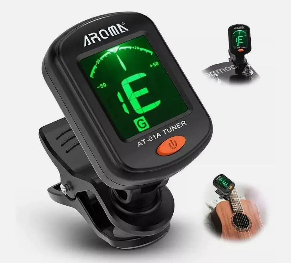 Multifunctional Tuner Rotatable Clip-On Tuner Lcd Display For Chromatic Acoustic Guitar Bass Ukulele Guitar Accessories