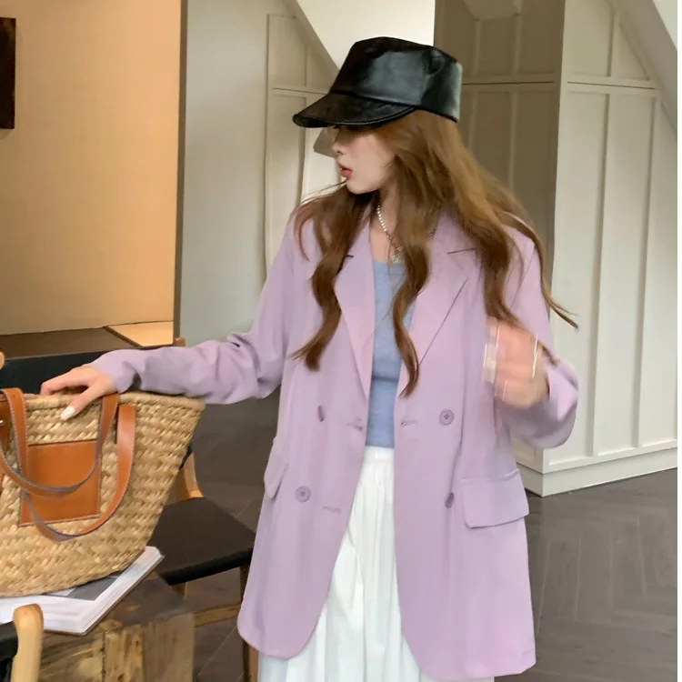 Blazer Oversize Women Women'S Summer Suit Grey Youth Flaps Bowknot Tunic Stereoscopic Flowers Appliques Waisted Matching Lady'S