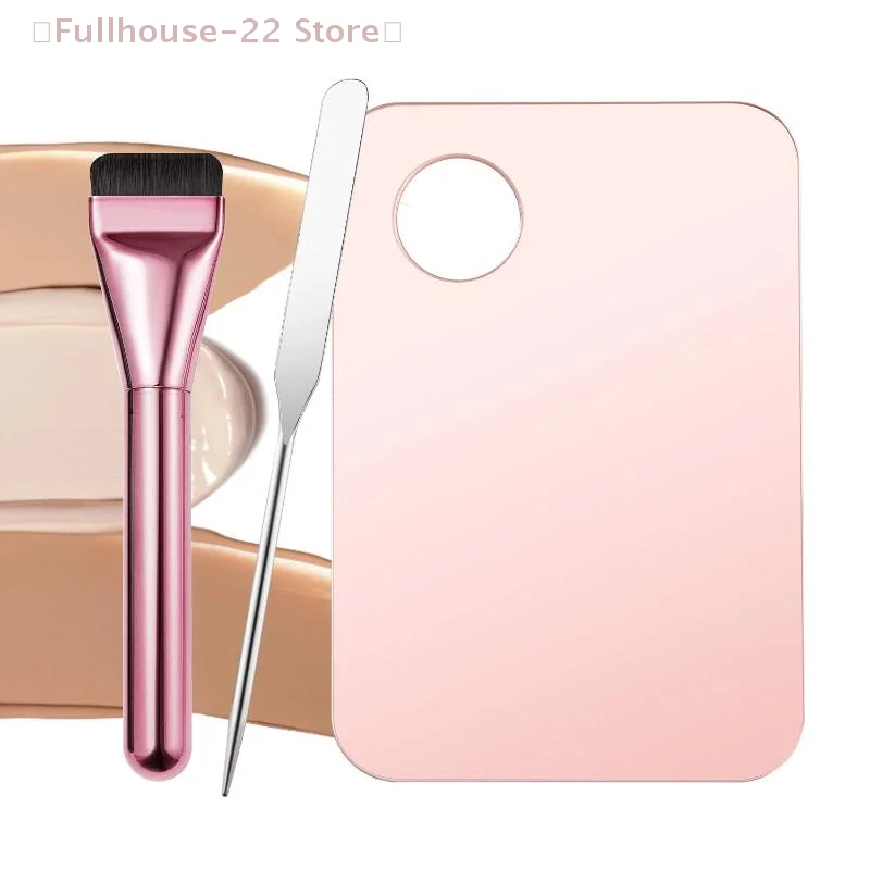 【MAX-22】Acryl-Make-up-Palette mit Spatel, Foundation-Pinsel, Make-up-Kunstwerkzeug zum Mischen von Foundation und Maniküre
