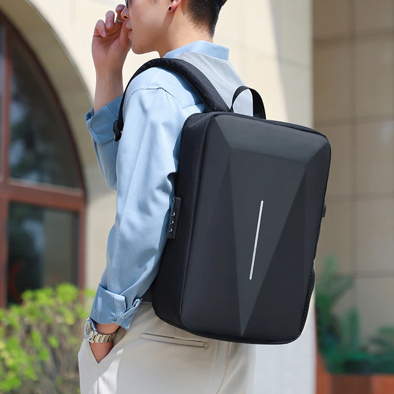 

2023 New Men Backpacks Computer Daily Leisure Students Bags Waterproof Schoolbags Fashionable USB Multi-Zipper For Working