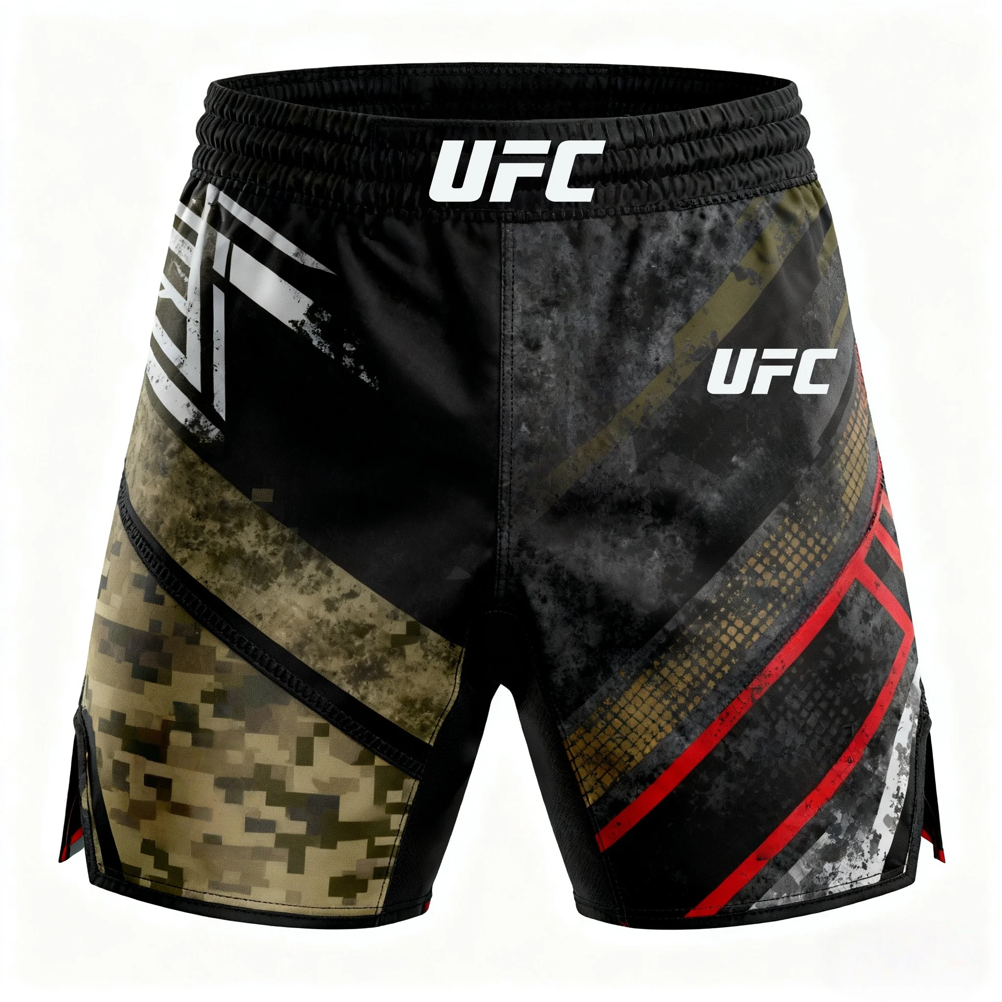 2025 UFC MMA القتال المنافسة السراويل الرياضية للرجال والنساء تنفس التجفيف السريع امتصاص العرق التدريب سراويل ملاكمة #3