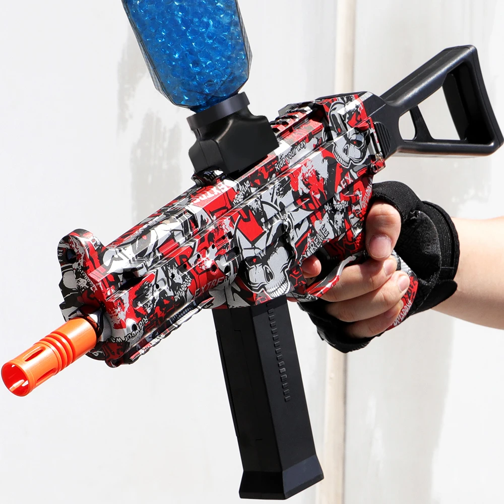 Rechargeable UMP45 Electric Blaster - Metallic Finish - Automatic Outdoor Toy Gun for Team Battles - Great for  Holidays