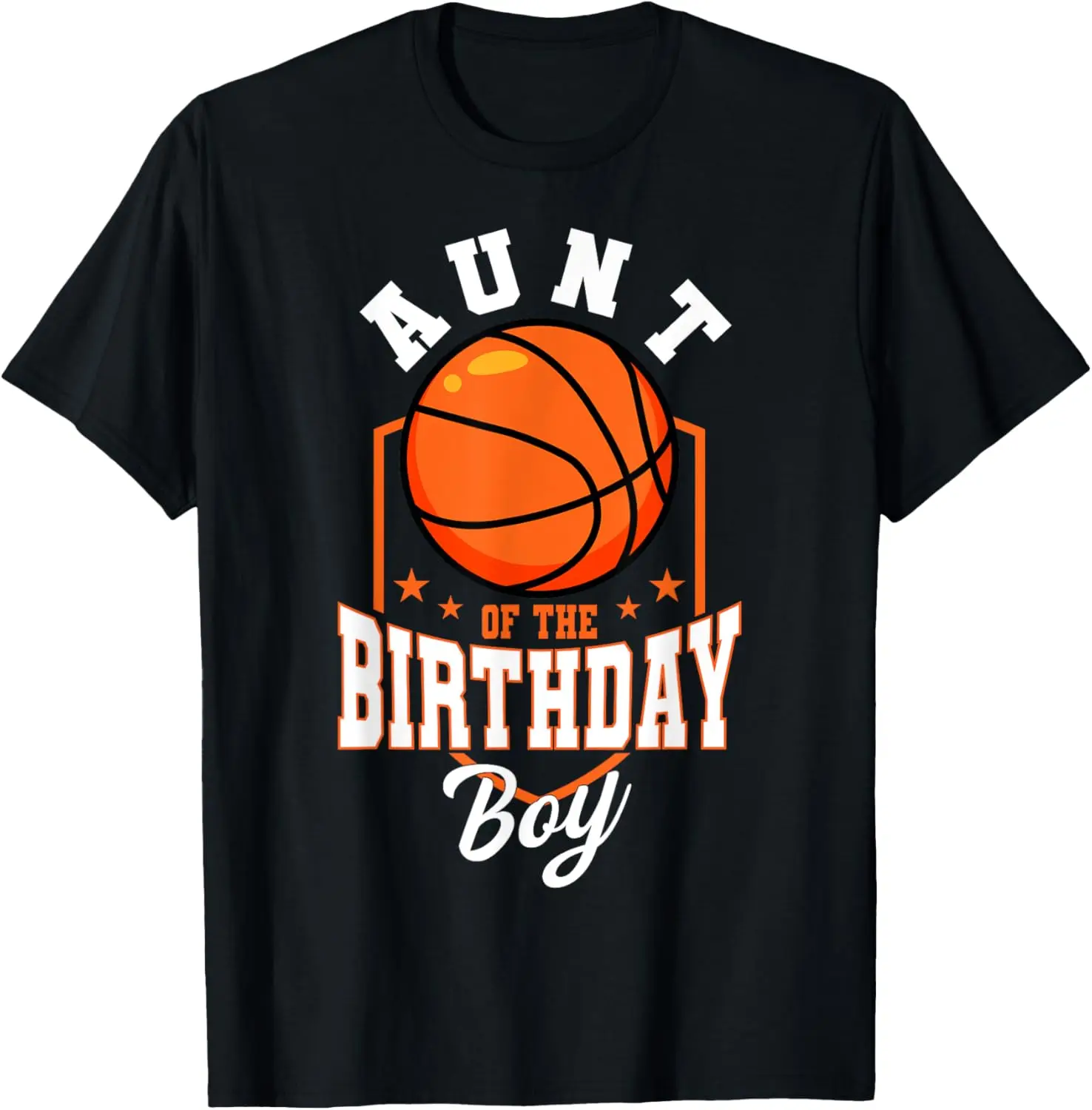 Aunt Of The Birthday Boy Basketball Theme Bday Party T-Shirt