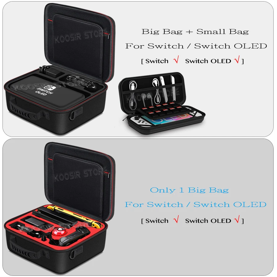 New Deluxe Carrying Storage Case For Nintendo Switch OLED Console Accessories Bag Portable Cover Suitcase for Nintendo Switch