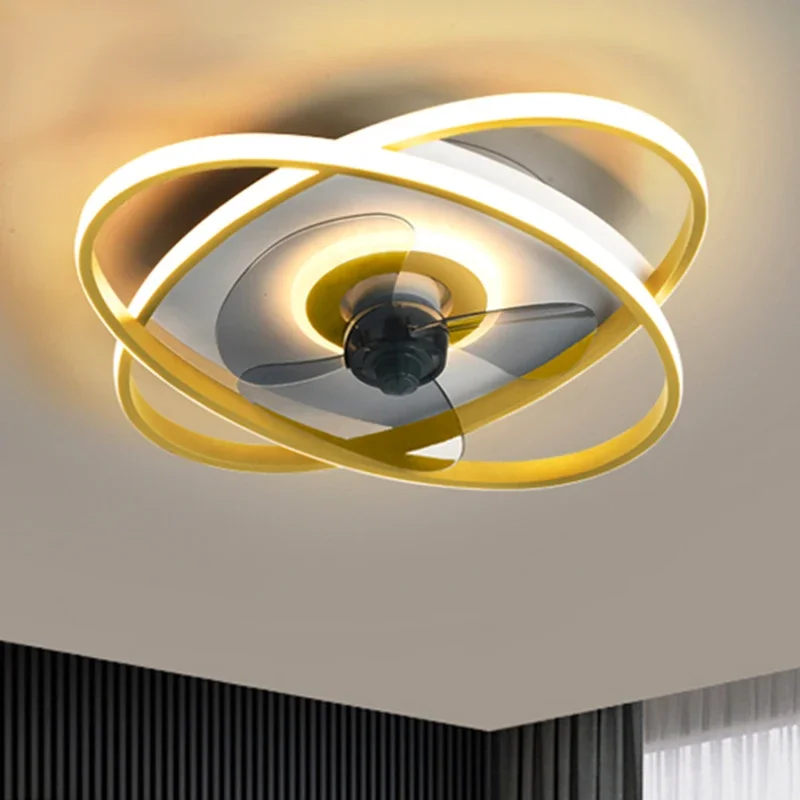 

Modern bedroom decor gray led ceiling fan light lamp dining room ceiling fans with lights remote control lamps for living room