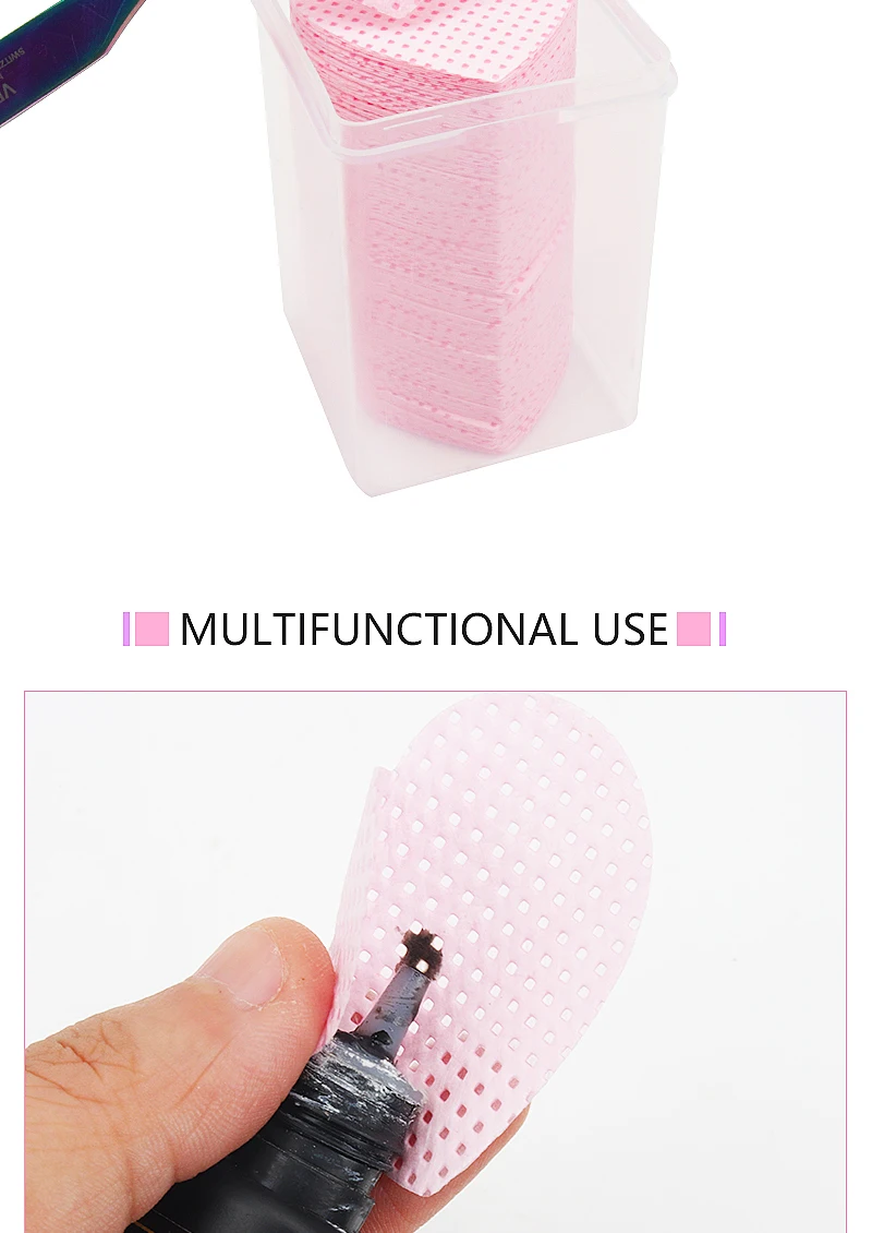 200 stücke Einweg Wimpern Verlängerung Kleber Reinigung Baumwolle Pads Herzförmige Make-Up Entferner Baumwolle Wischen Servietten Kosmetik Werkzeuge – Detail 8
