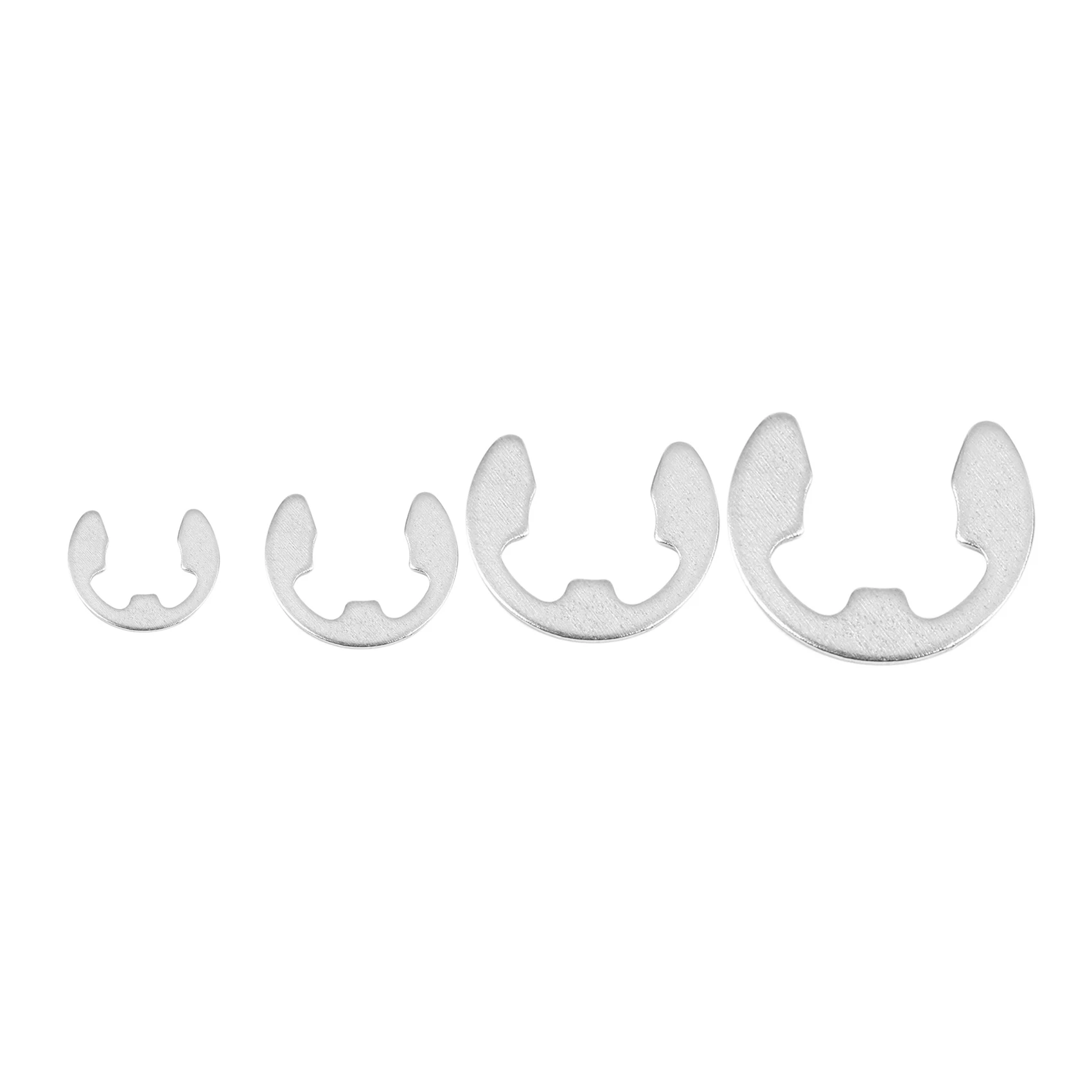 A98E-240PCS 304 Stainless Steel E Clip Washer Assortment Kits Circlip Retaining Ring For Shaft Fastener M1.5-M10