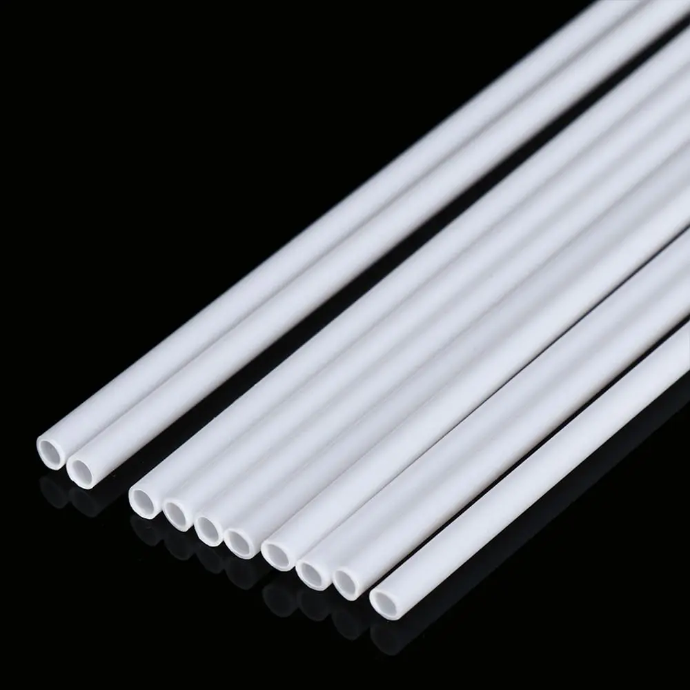 10pcs High Quality ABS Decoration Crafts Sand Table Material Plastic Hollow Tube Round Tube Model Building Tube