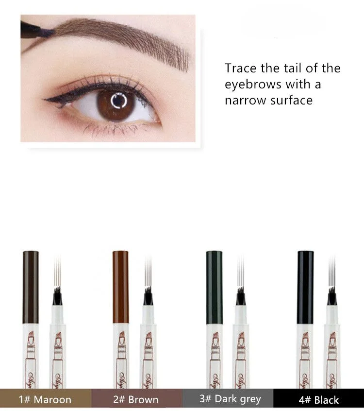 4 Forks Natural Eyebrow Cream Fiber Dyeing Extension Eyebrow Cream 4D Eyebrow Fiber Gel w Tint Dye Comestics Eyebrow Tattoo Pen