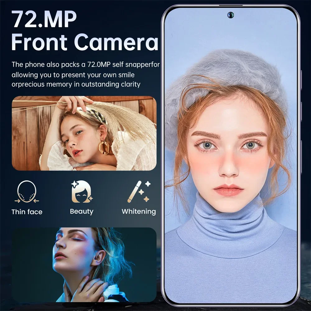 الهواتف المحمولة الجديدة S + 25 Ultra Original 7.3HD الهاتف الذكي 4G 5G ثنائي الشريحة هاتف محمول 7800mAh أندرويد 14 الإصدار العالمي الهواتف المحمولة